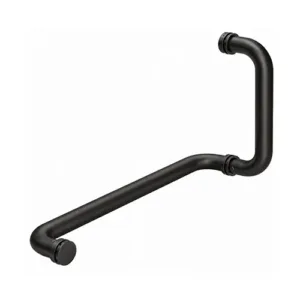 Shower Glass Door Round Handle (20/40) - Black