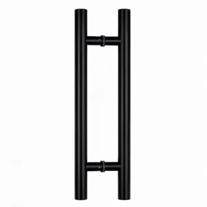 Glass Door Round Handle H type - Black