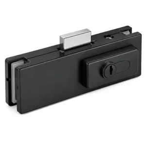 Door Center Patch With Lock - Black